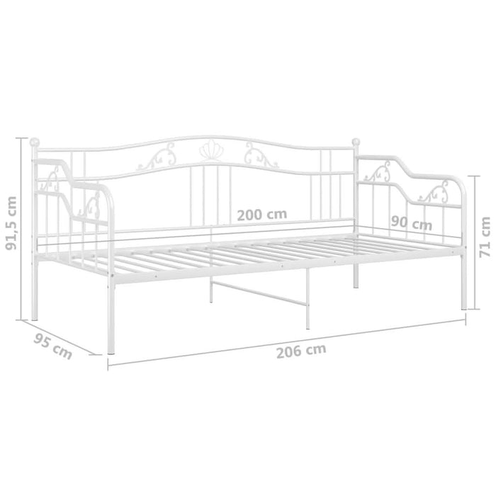 Cadru pat canapea, alb, 90x200 cm, metal - WALTI WALTI