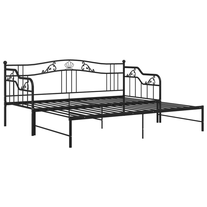 Cadru pat canapea extensibilă, negru, 90x200 cm, metal - WALTI WALTI