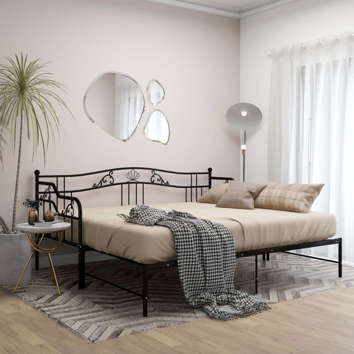 Cadru pat canapea extensibilă, negru, 90x200 cm, metal - WALTI WALTI