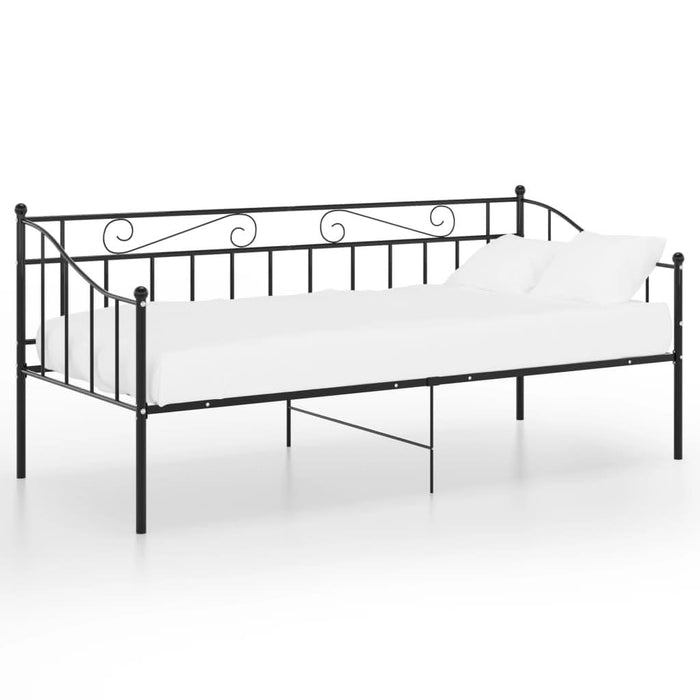 Cadru de pat canapea, negru, 90x200 cm, metal - WALTI WALTI