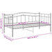 Cadru pat canapea, gri, 90x200 cm, metal - WALTI WALTI