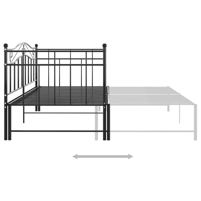 Cadru pat canapea extensibilă, negru, 90x200 cm, metal - WALTI WALTI