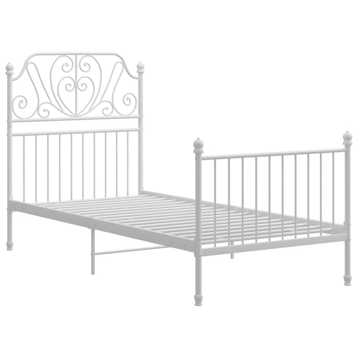 Cadru de pat, alb, 90x200 cm, metal - WALTI WALTI