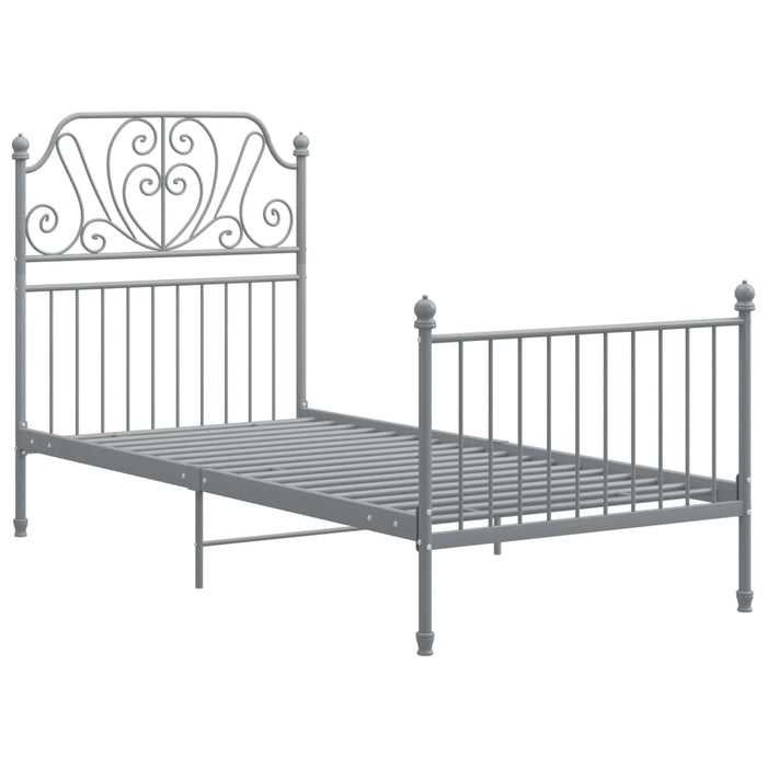 Cadru de pat, gri, 90x200 cm, metal WALTI