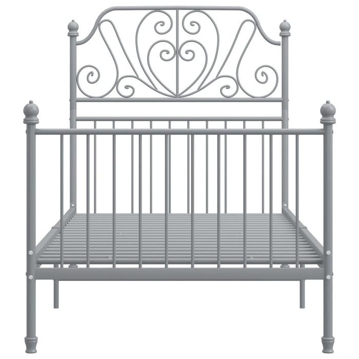 Cadru de pat, gri, 90x200 cm, metal WALTI