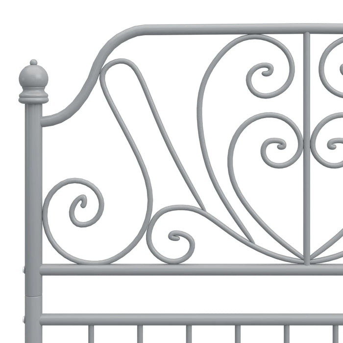 Cadru de pat, gri, 90x200 cm, metal WALTI