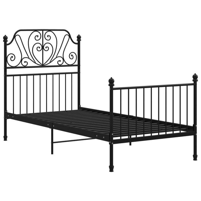 Cadru de pat, negru, 100x200 cm, metal - WALTI WALTI