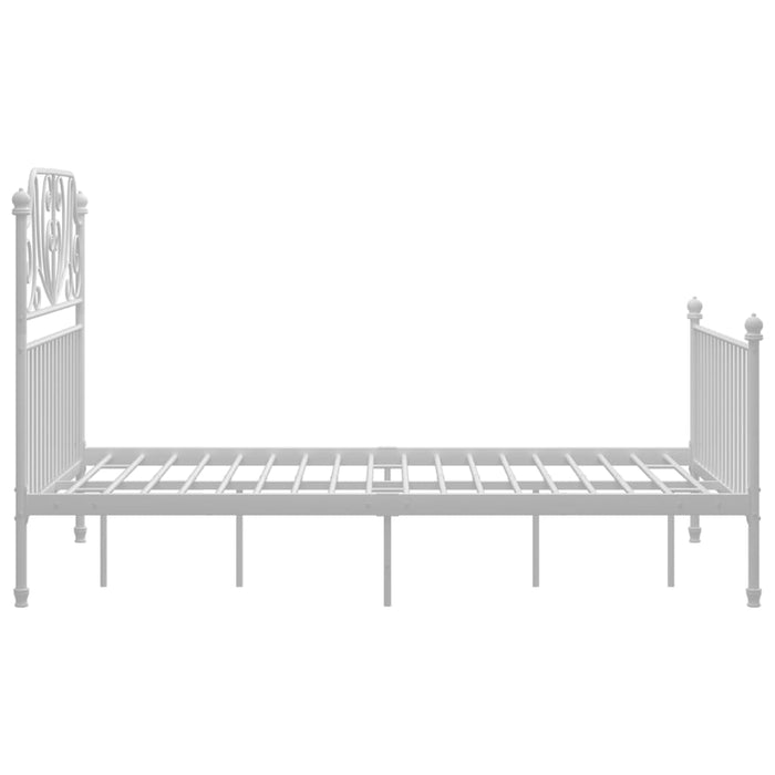 Cadru de pat, alb, 120x200 cm, metal WALTI