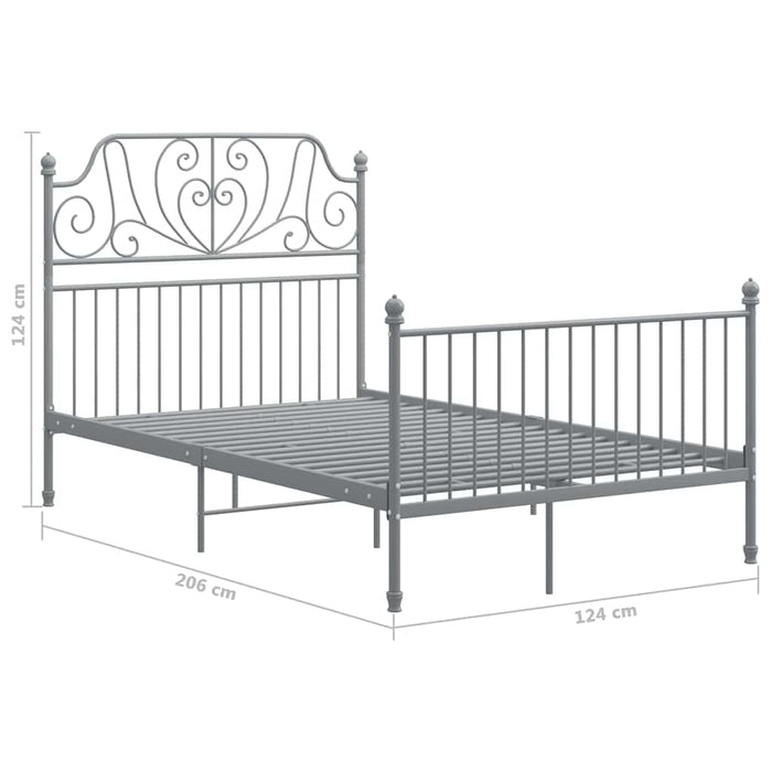 Cadru de pat, gri, 120x200 cm, metal - WALTI WALTI