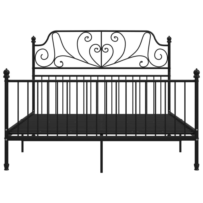 Cadru de pat, negru, 160x200 cm, metal WALTI