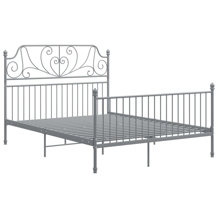 Cadru de pat, gri, 160x200 cm, metal WALTI