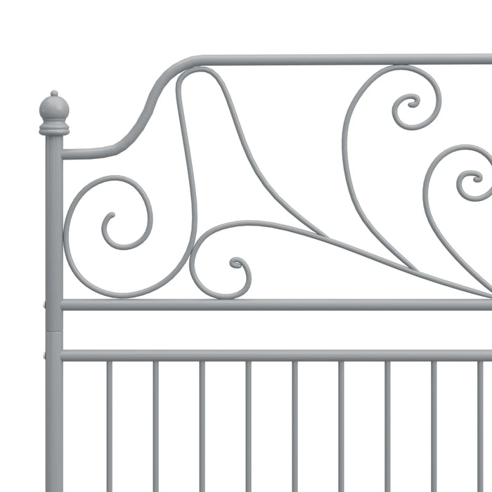 Cadru de pat, gri, 160x200 cm, metal WALTI