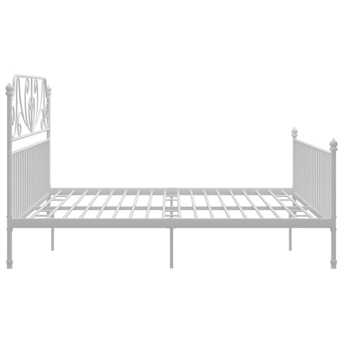 Cadru de pat, alb, 200x200 cm, metal - WALTI WALTI