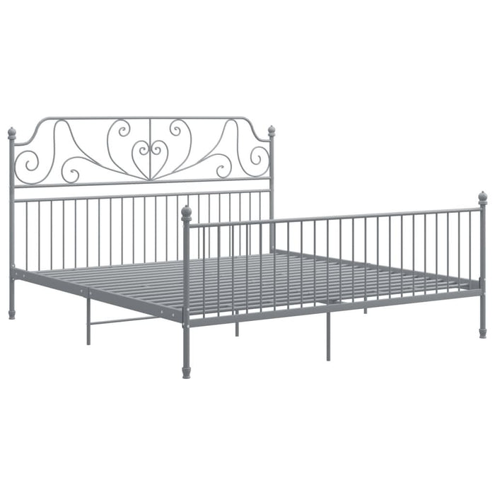 Cadru de pat, gri, 200x200 cm, metal - WALTI WALTI
