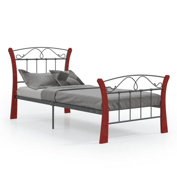 Cadru de pat, negru, 90x200 cm, metal - WALTI WALTI