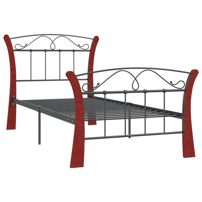 Cadru de pat, negru, 90x200 cm, metal - WALTI WALTI