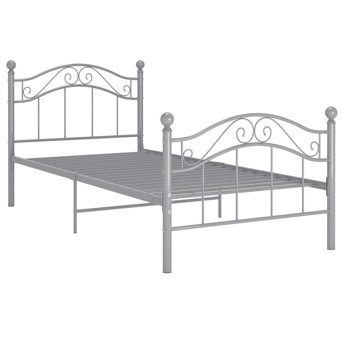 Cadru de pat, gri, 100x200 cm, metal WALTI