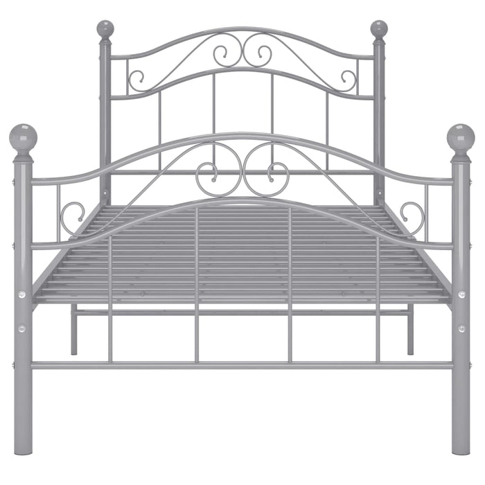 Cadru de pat, gri, 100x200 cm, metal WALTI
