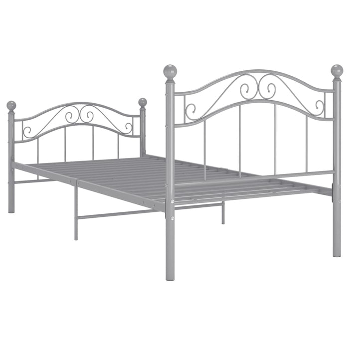 Cadru de pat, gri, 100x200 cm, metal WALTI
