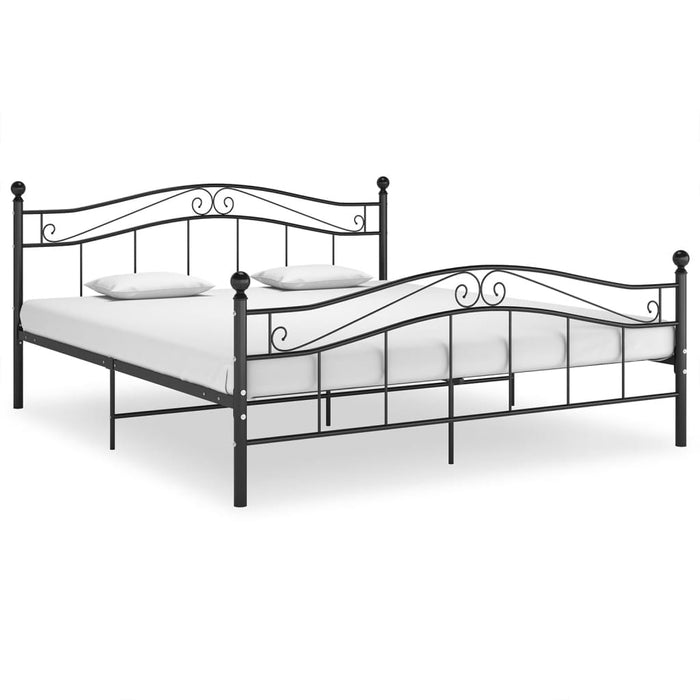 Cadru de pat, negru, 140x200 cm, metal WALTI