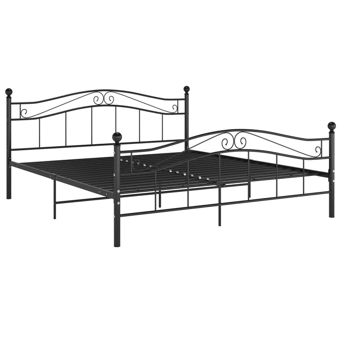 Cadru de pat, negru, 140x200 cm, metal WALTI