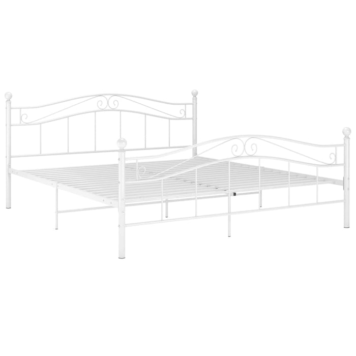 Cadru de pat, alb, 140x200 cm, metal WALTI