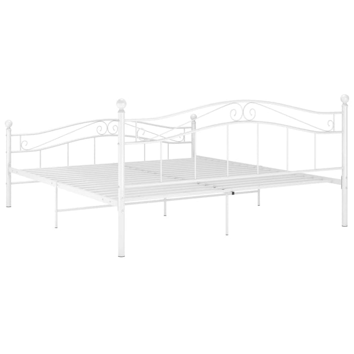 Cadru de pat, alb, 140x200 cm, metal WALTI