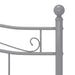 Cadru de pat fără saltea, gri, 140 x 200 cm, metal - WALTI WALTI