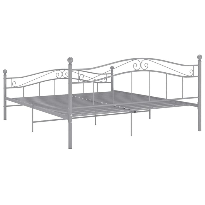 Cadru de pat, gri, 200x200 cm, metal WALTI