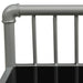 Noptiere, 2 buc., gri și negru, metal și sticlă - WALTI WALTI