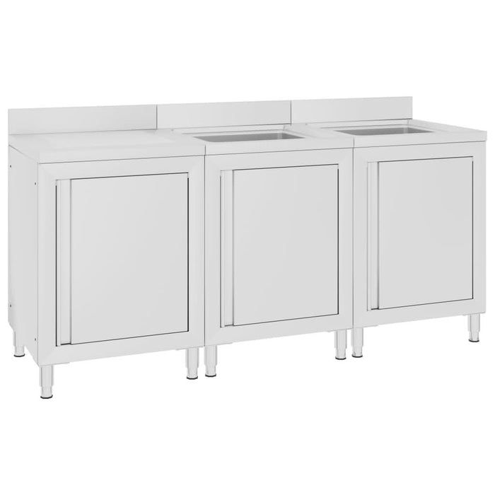 Dulap comercial pentru chiuvetă, 180x60x96 cm, oțel inoxidabil - WALTI WALTI