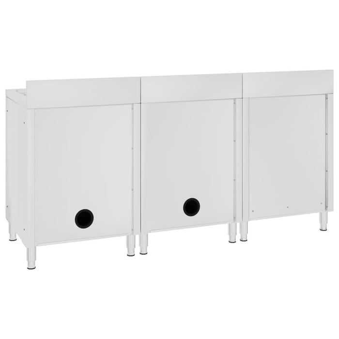 Dulap comercial pentru chiuvetă, 180x60x96 cm, oțel inoxidabil - WALTI WALTI