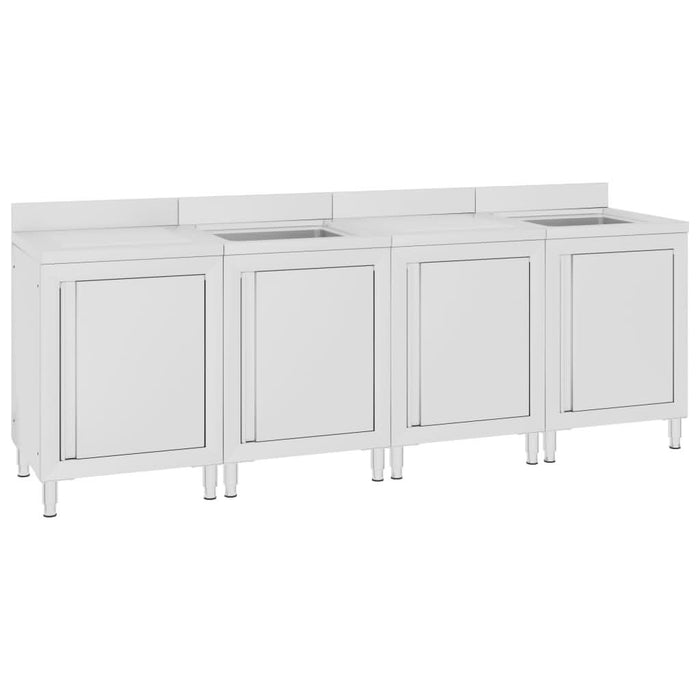 Dulap comercial pentru chiuvetă, 240x60x96 cm, oțel inoxidabil - WALTI WALTI