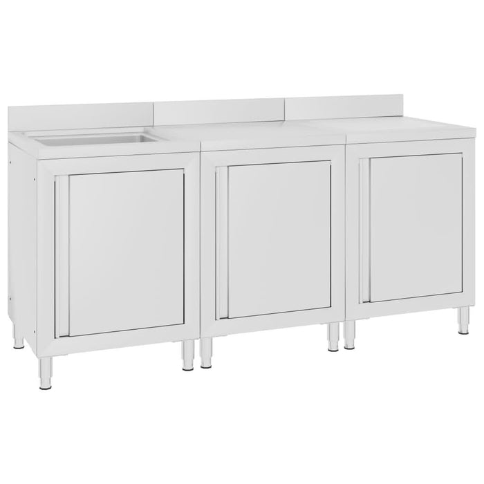 Dulap comercial pentru chiuvetă 180x60x96 cm, oțel inoxidabil - WALTI WALTI