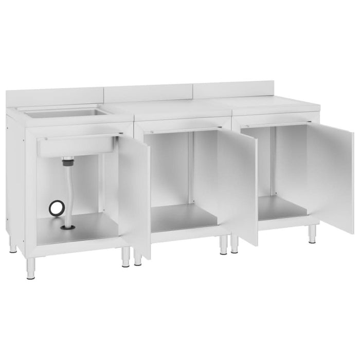 Dulap comercial pentru chiuvetă 180x60x96 cm, oțel inoxidabil - WALTI WALTI