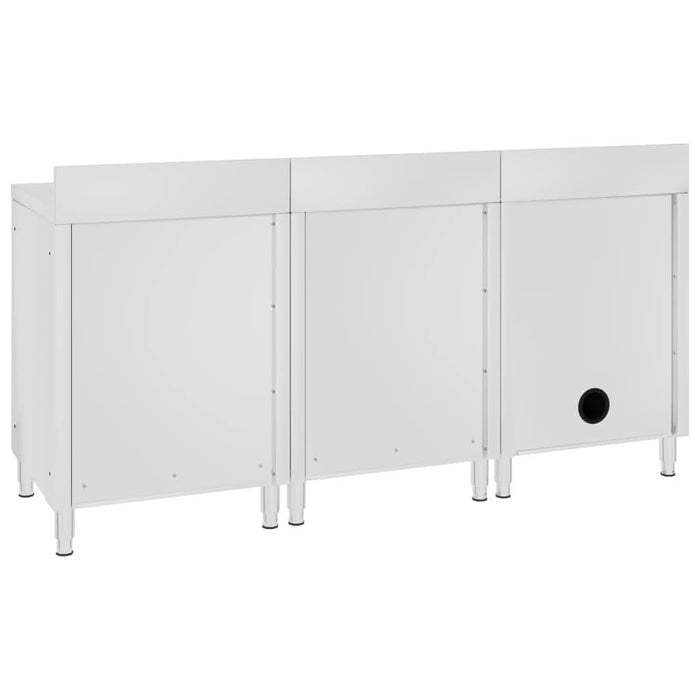 Dulap comercial pentru chiuvetă 180x60x96 cm, oțel inoxidabil - WALTI WALTI