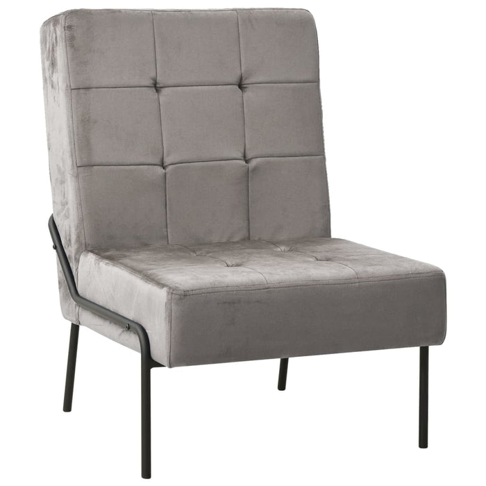 Scaun de relaxare, 65x79x87 cm, gri deschis, catifea - WALTI WALTI