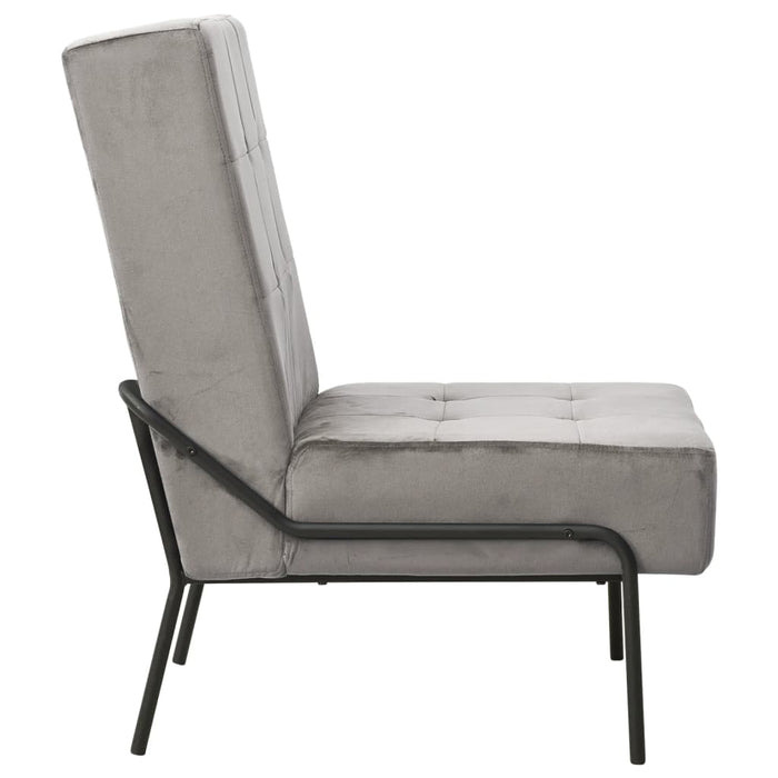 Scaun de relaxare, 65x79x87 cm, gri deschis, catifea - WALTI WALTI