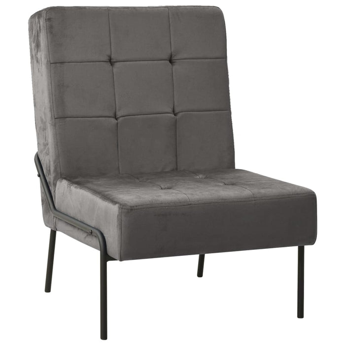 Scaun de relaxare, gri închis, 65x79x87 cm, catifea - WALTI WALTI