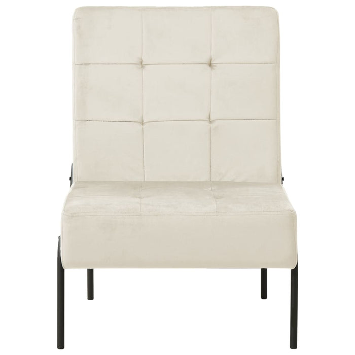 Scaun de relaxare, 65x79x87 cm, alb crem, catifea - WALTI WALTI