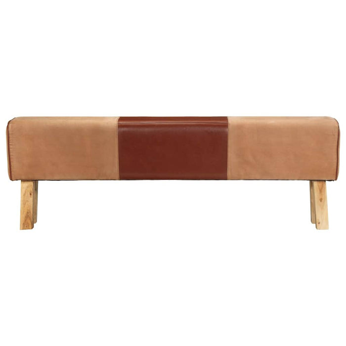 Bancă Bok gimnastică maro 160 cm piele naturală/lemn acacia - WALTI WALTI