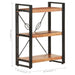 Bibliotecă cu 3 rafturi, 60x30x80 cm, lemn masiv de acacia - WALTI WALTI