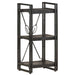Bibliotecă cu 3 rafturi, negru, 40x30x80 cm, lemn masiv mango - WALTI WALTI