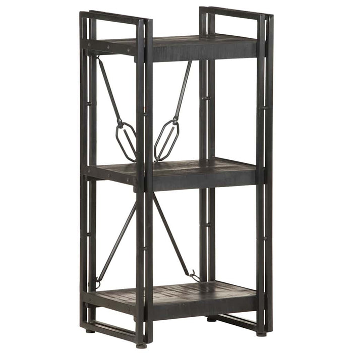 Bibliotecă cu 3 rafturi, negru, 40x30x80 cm, lemn masiv mango - WALTI WALTI