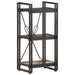 Bibliotecă cu 3 rafturi, negru, 40x30x80 cm, lemn masiv mango - WALTI WALTI