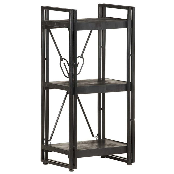 Bibliotecă cu 3 rafturi, negru, 40x30x80 cm, lemn masiv mango - WALTI WALTI