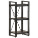 Bibliotecă cu 3 rafturi, negru, 40x30x80 cm, lemn masiv mango - WALTI WALTI