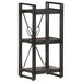 Bibliotecă cu 3 rafturi, negru, 40x30x80 cm, lemn masiv mango - WALTI WALTI