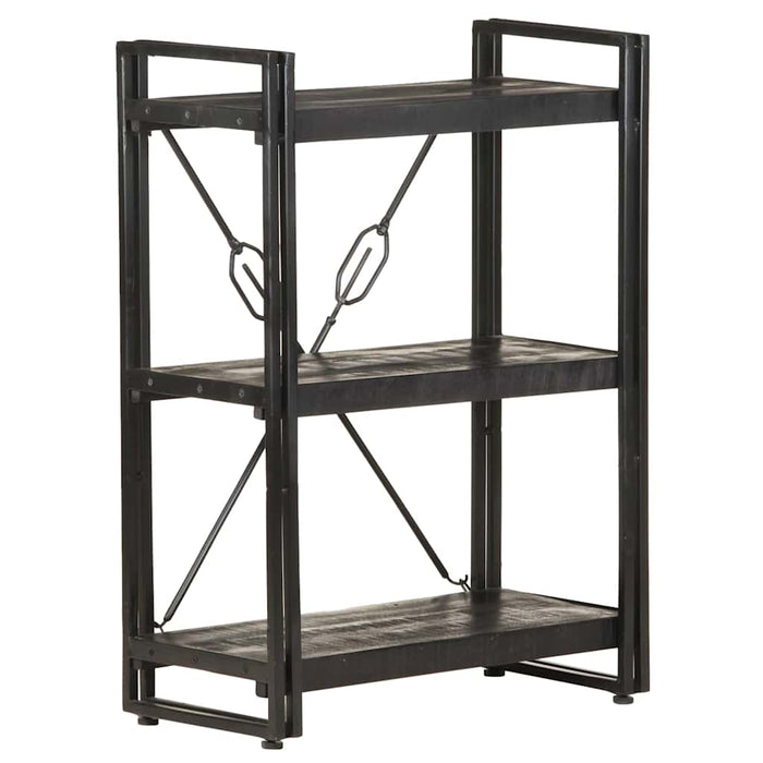 Bibliotecă cu 3 rafturi, negru, 60x30x80 cm, lemn masiv mango - WALTI WALTI