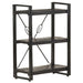 Bibliotecă cu 3 rafturi, negru, 60x30x80 cm, lemn masiv mango - WALTI WALTI